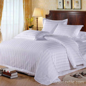 Feuille de lit à rayures de coton design d&#39;hôtels professionnels